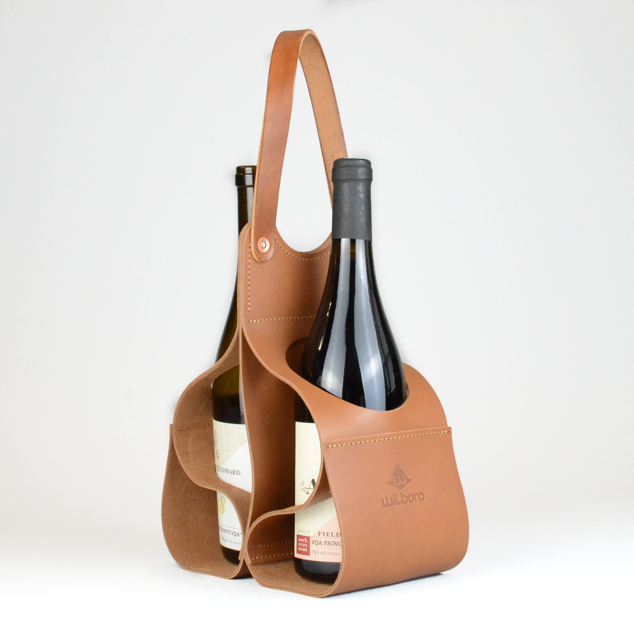 Wine Carrier. For One Bottle Leather Wine Tote. Wine Holder